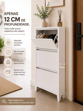 Sapateira Slim Premium de Madeira
