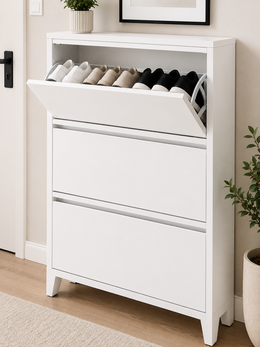 Sapateira Slim Premium de Madeira