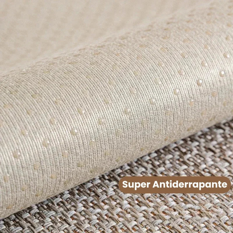 Capa de Sofá Beje Claro em Algodão e Linho – Antiderrapante com Design Sofisticado