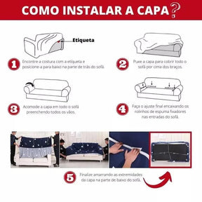 Capa De Sofá Stretch Ajustável Lisa Rosa