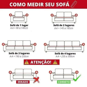 Capa para Sofá Protetora em Suede Antiderrapante Bege