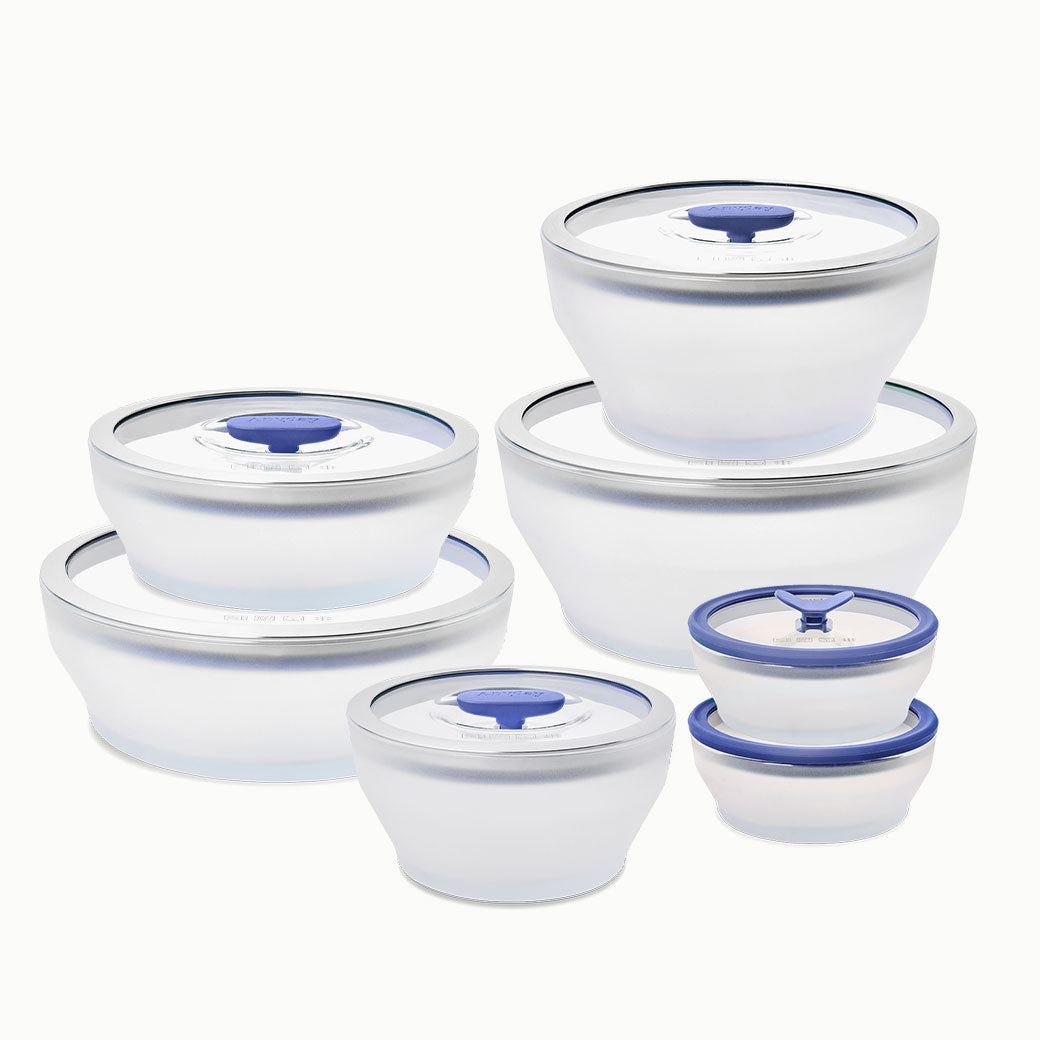 Kit 7 Potes Herméticos de Vidro Premium