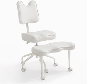 Cadeira ergonômica com pernas cruzadas para escritório em casa
