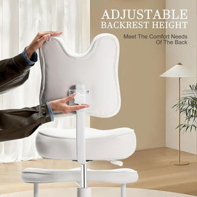 Cadeira ergonômica com pernas cruzadas para escritório em casa
