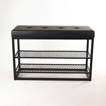 Sapateira Banco Sion Duo - Estofado Preto